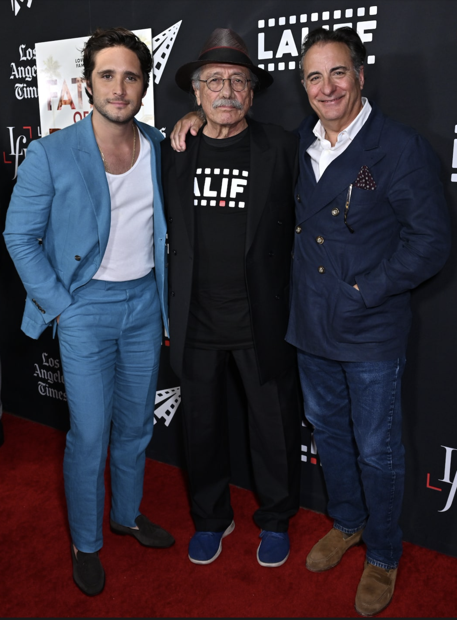 Diego Boneta, Edward James Olmos and Andy Garcia hit the red carpet for LALIFF’s closing-night premiere of “Father of the Bride.”